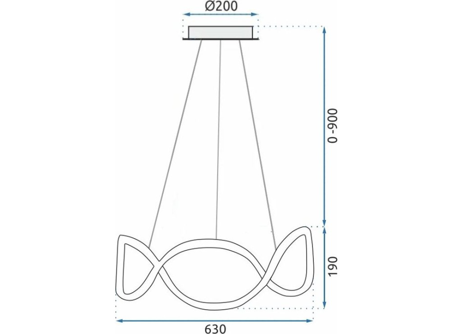 Stropní LED svítidlo PULSE 120W - chromové + ovladač