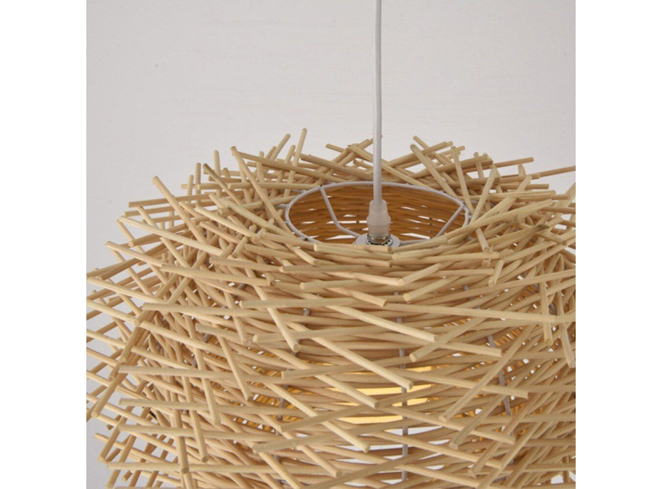 Stropní svítidlo BOHO nest round - bambusové/černé