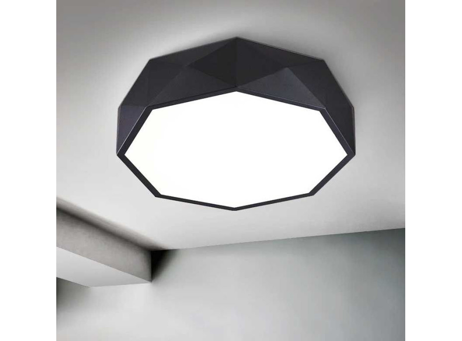 Stropní svítidlo COLE diamond - 50x50x8 cm - černé