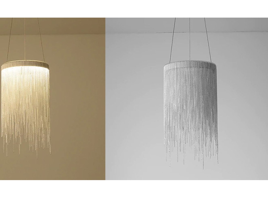 Stropní LED křišťálové svítidlo WATERFALL - 10W - chromové