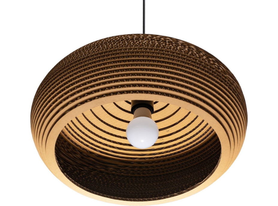 Stropní svítidlo BOHO cardboard - kartonové/černé