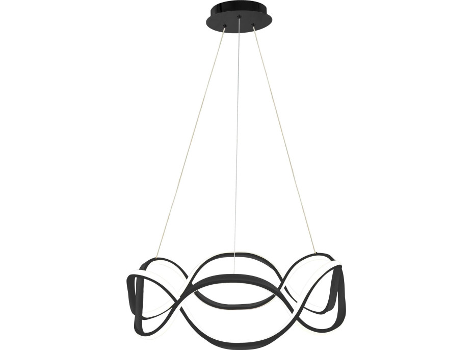 Stropní LED svítidlo PULSE 120W - černé + ovladač