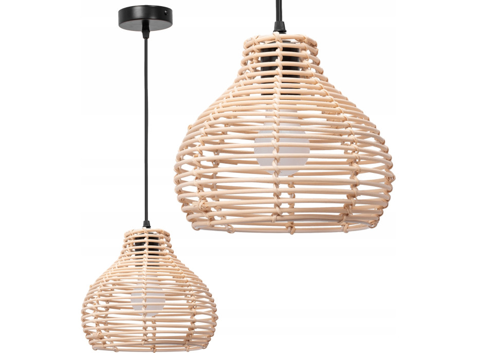 Stropní svítidlo BOHO small bulb - bambusové/černé