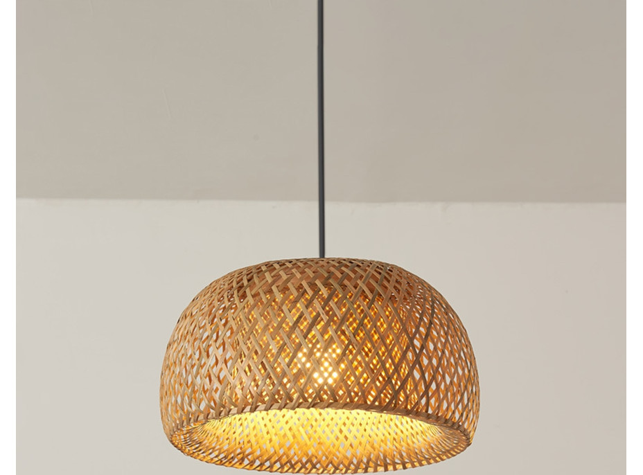 Stropní svítidlo BOHO wide - bambusové/černé