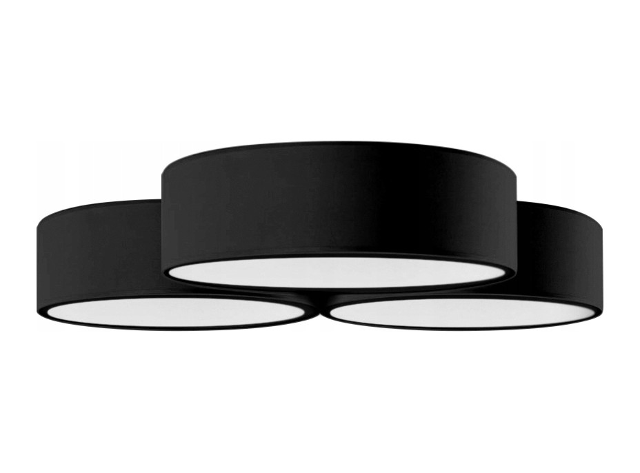 Stropní svítidlo COLE trio round - 49x46x8 cm - černé