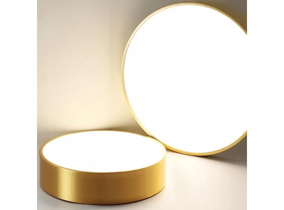 Stropní svítidlo COLE round - 40x40x8 cm - zlaté
