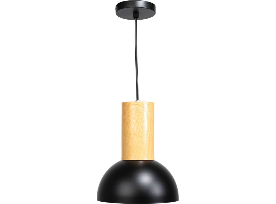 Stropní svítidlo SHADY mini - kov/dřevo - černé
