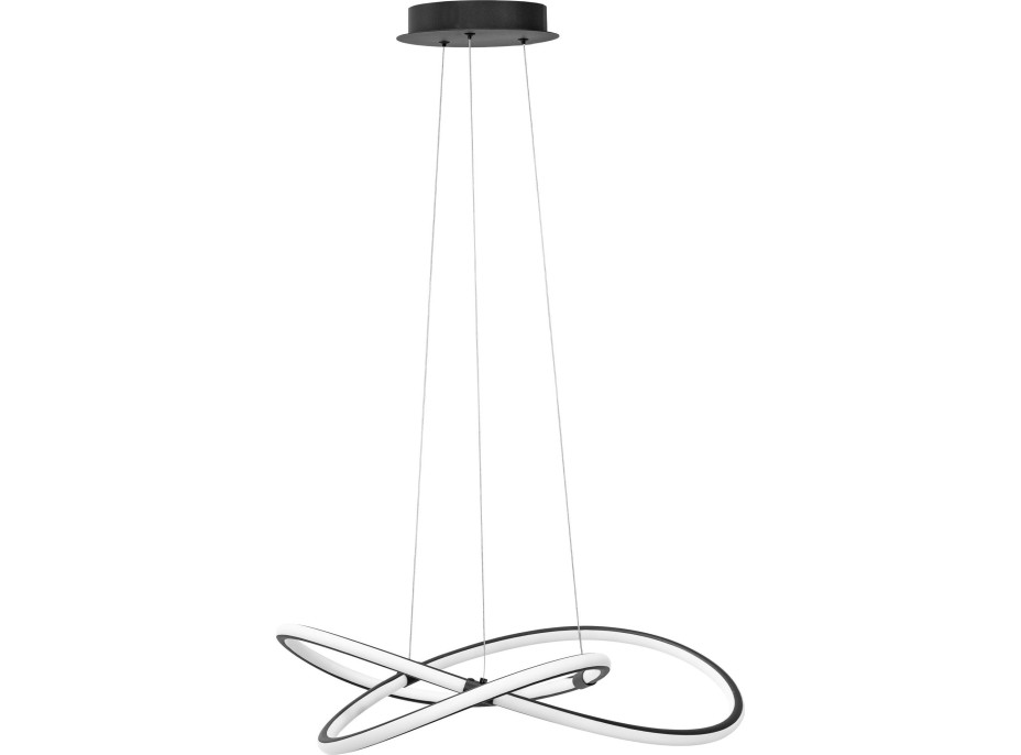 Stropní LED svítidlo LOOP - 113W - chromové - s ovladačem