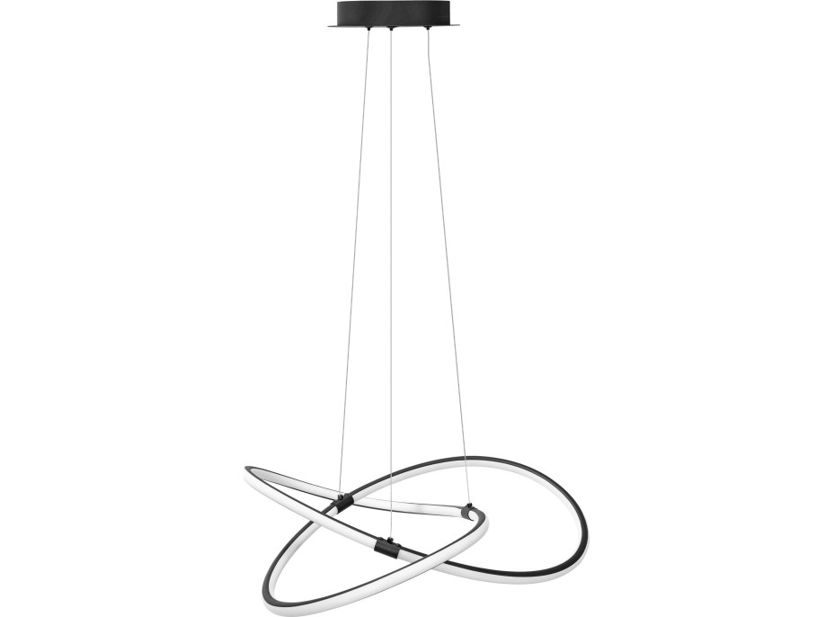 Stropní LED svítidlo LOOP - 113W - chromové - s ovladačem