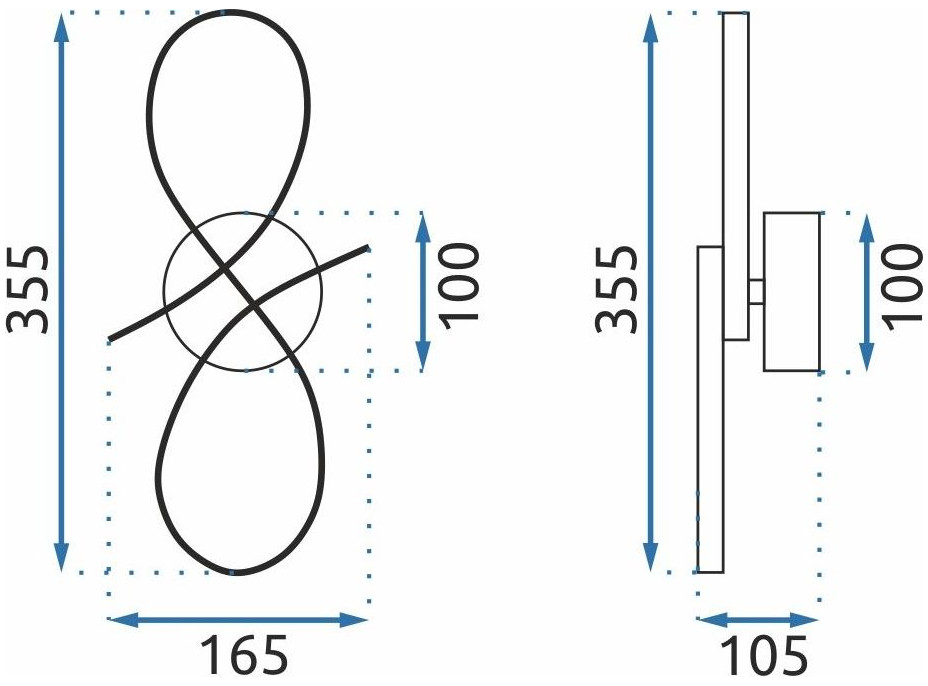 Nástěnné LED svítidlo SWIRLS - 15W - zlaté