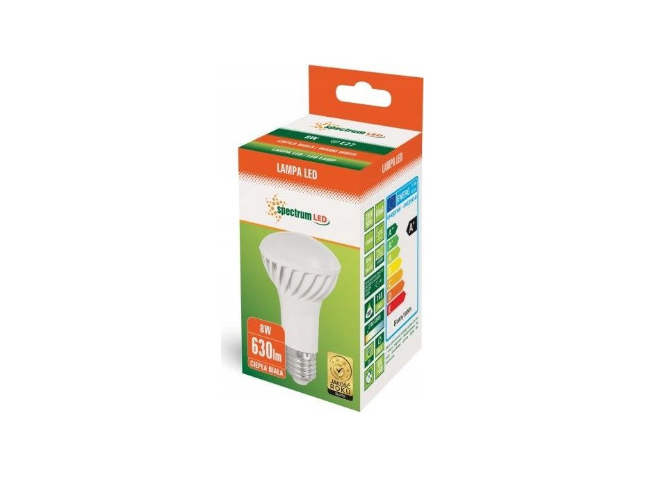 Žárovka E27 projektor R63 - LED - 8W - 630lm - 3000K
