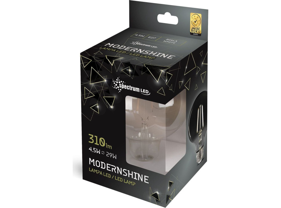 Žárovka E27 - LED retro Edison - kouřové sklo - 4,5W - 310lm - 4000K