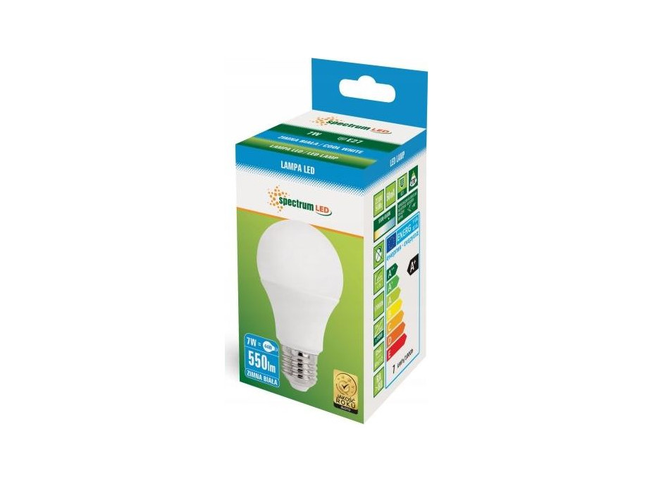 Žárovka E27 - LED - 7W - 550lm - 6000K
