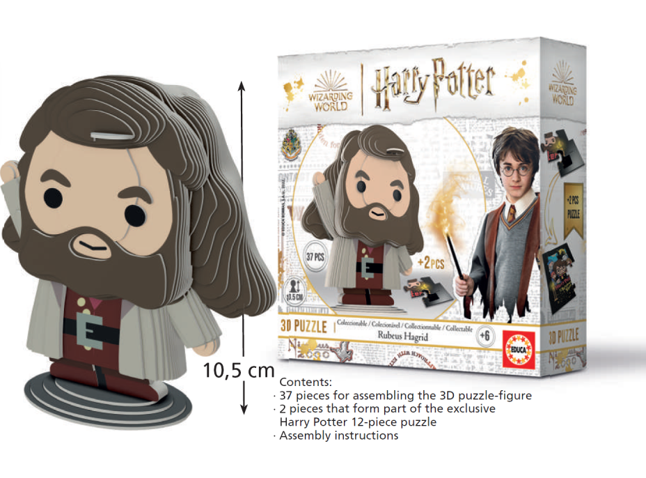EDUCA 3D puzzle Harry Potter: Rubeus Hagrid 37 dílků
