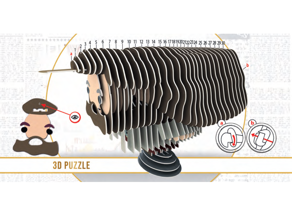 EDUCA 3D puzzle Harry Potter: Rubeus Hagrid 37 dílků