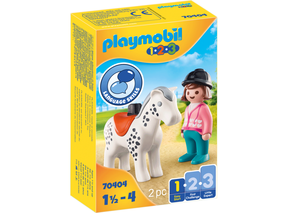 PLAYMOBIL® 1.2.3 70404 Jezdkyně s koněm