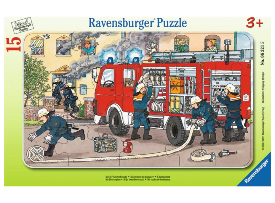 RAVENSBURGER Puzzle Hasiči v akci 15 dílků