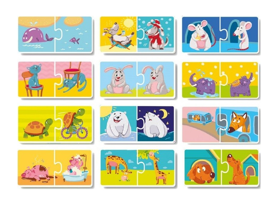 DODO Puzzle Protiklady 12x2 dílky