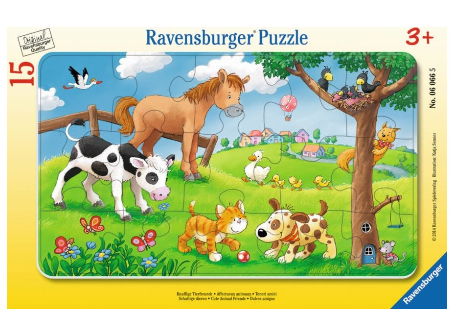 RAVENSBURGER Puzzle Roztomilí kamarádi 15 dílků
