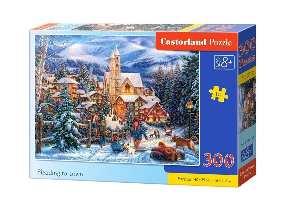 CASTORLAND Puzzle Sáňkování ve městě 300 dílků