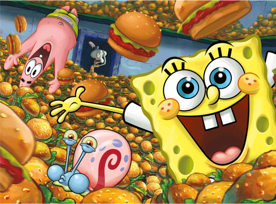 AQUARIUS Puzzle SpongeBob SquarePants: Krabí hambáče 500 dílků