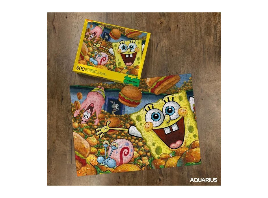 AQUARIUS Puzzle SpongeBob SquarePants: Krabí hambáče 500 dílků