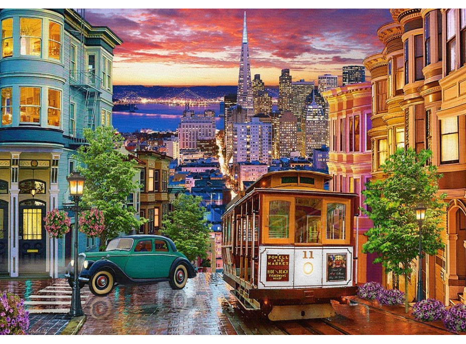 CASTORLAND Puzzle Tramvaj v San Franciscu 500 dílků