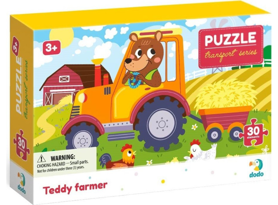 DODO Puzzle Doprava: Farmář Teddy 30 dílků