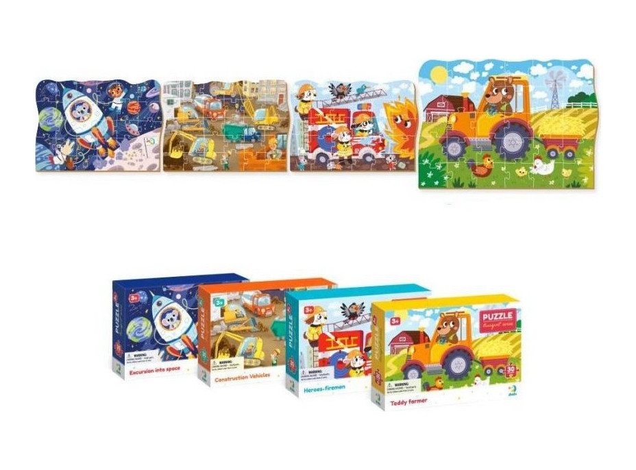 DODO Puzzle Doprava: Farmář Teddy 30 dílků