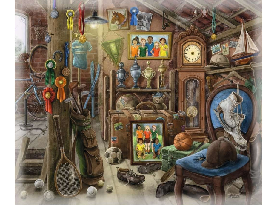 RAVENSBURGER Únikové EXIT puzzle Strašidelné sídlo 5: Na půdě 99 dílků