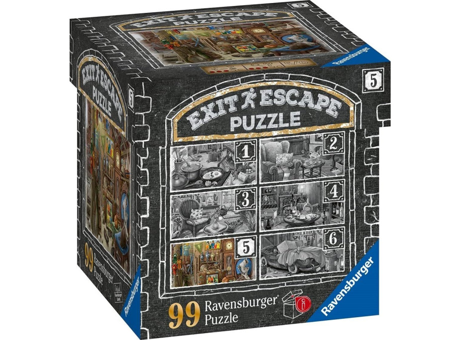 RAVENSBURGER Únikové EXIT puzzle Strašidelné sídlo 5: Na půdě 99 dílků