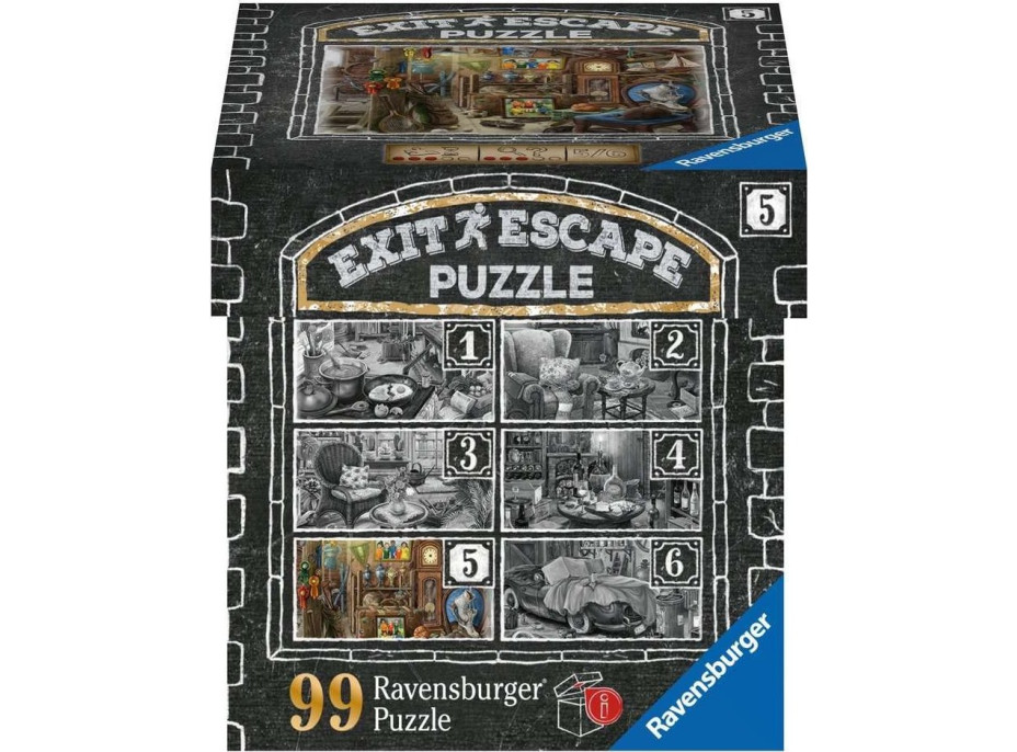 RAVENSBURGER Únikové EXIT puzzle Strašidelné sídlo 5: Na půdě 99 dílků