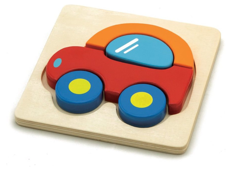 STUDO WOOD Dřevěné puzzle Autíčko 5 dílků