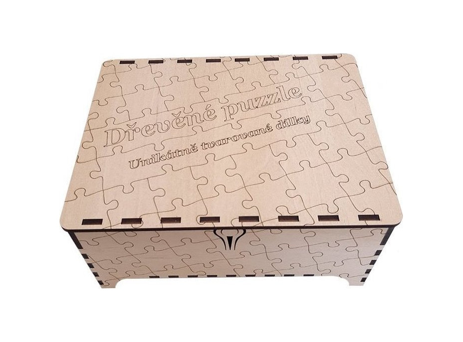 FA LIXEN Dřevěné puzzle Traktor XL 446 dílků v dárkové krabičce