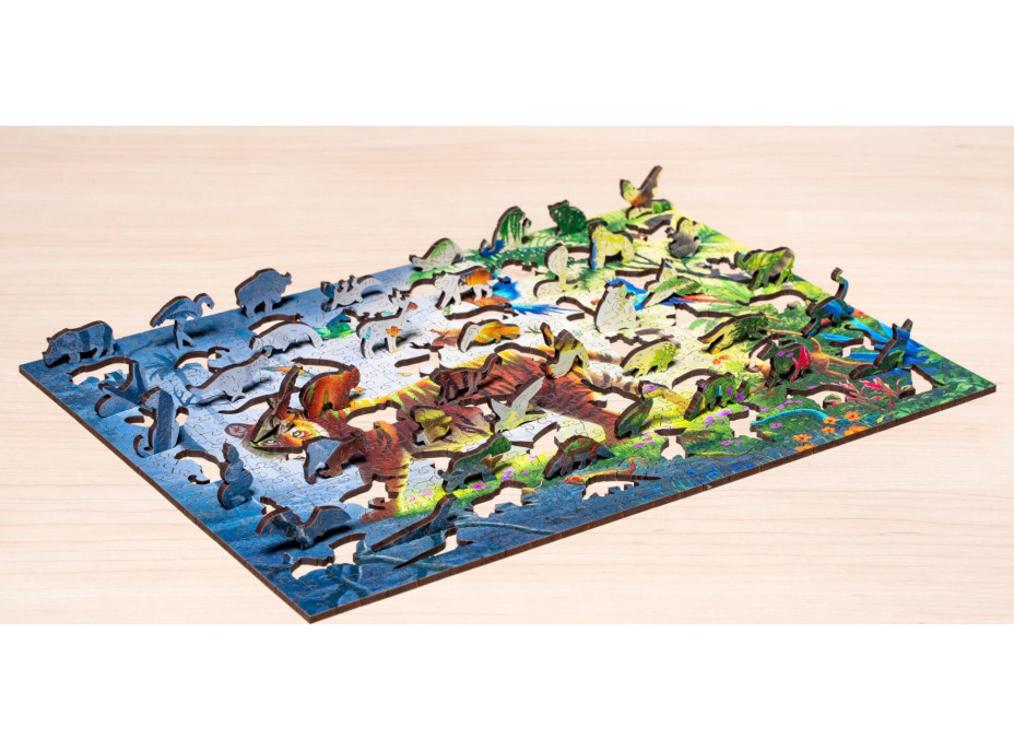 RAVENSBURGER Dřevěné puzzle Tygr v džungli 500 dílků