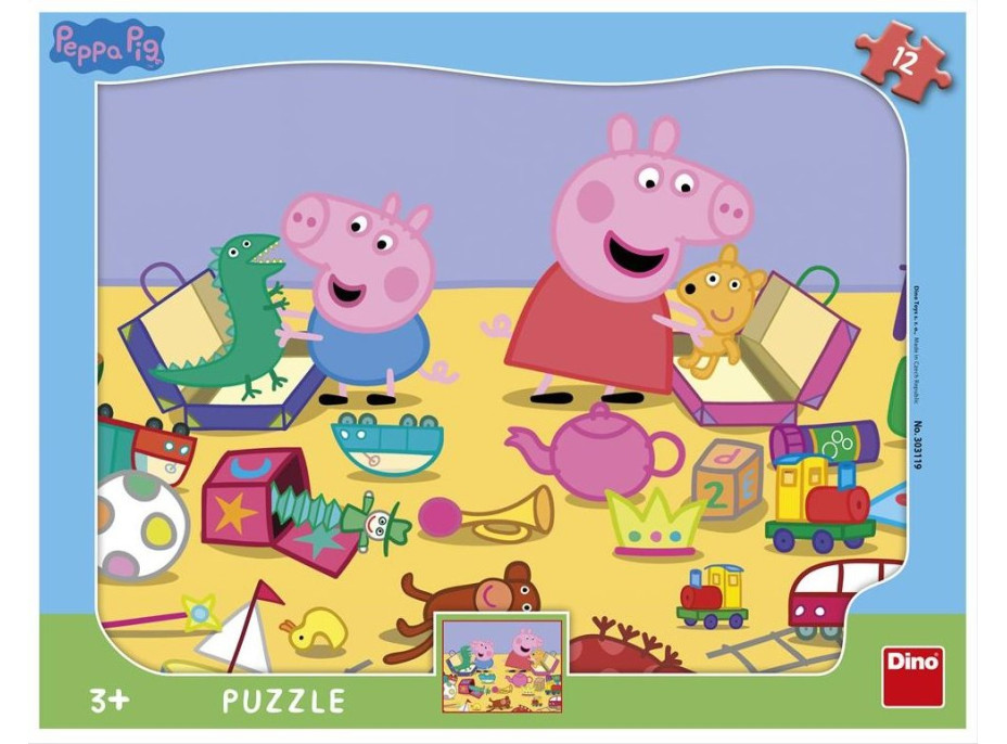 DINO Puzzle Prasátko Peppa: Tvary 12 dílků