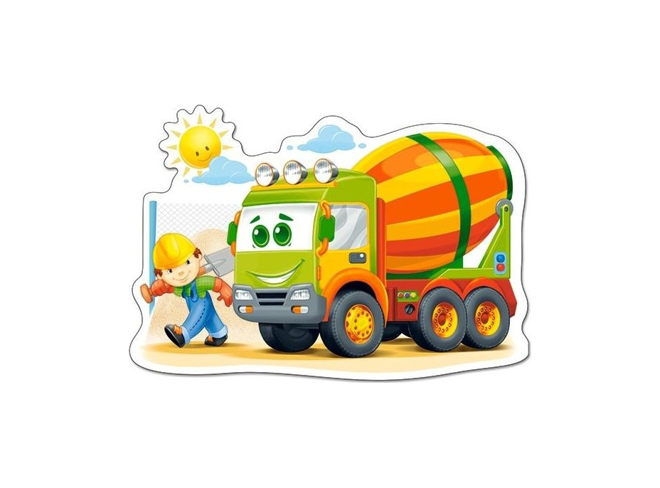 CASTORLAND Puzzle Míchačka na beton MAXI 12 dílků
