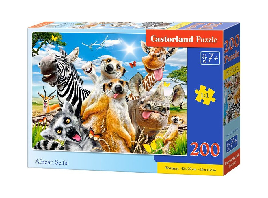 CASTORLAND Puzzle Africké selfie 200 dílků