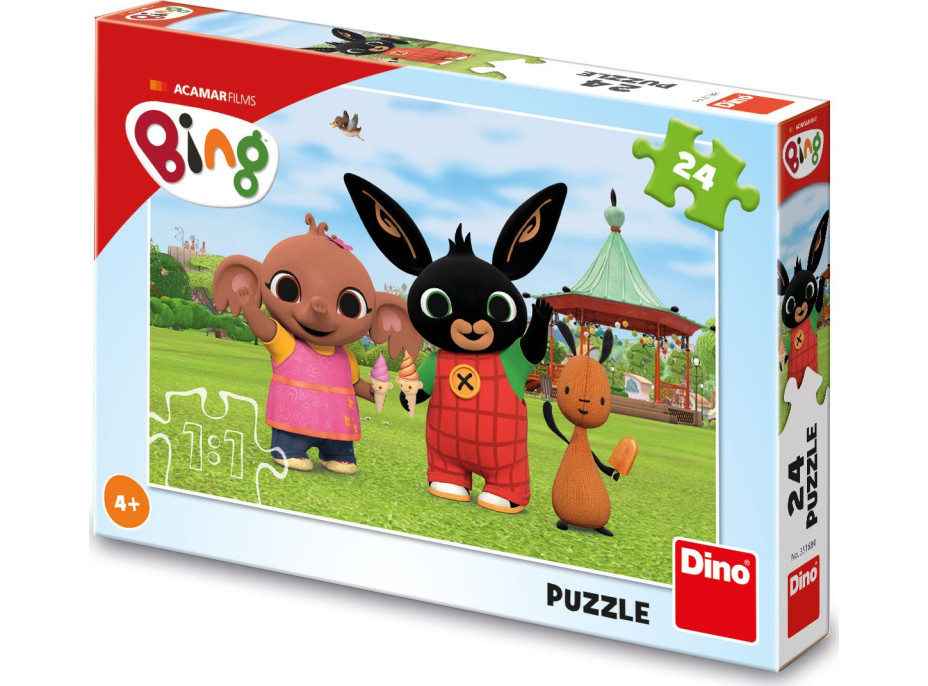 DINO Puzzle Bing na zmrzlině 24 dílků