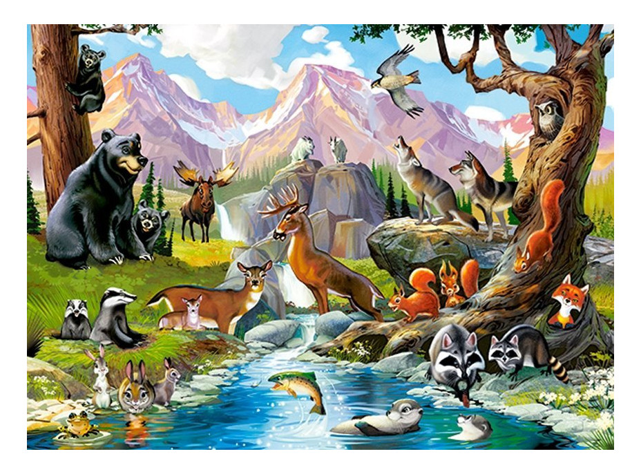 CASTORLAND Puzzle Lesní zvířátka 70 dílků