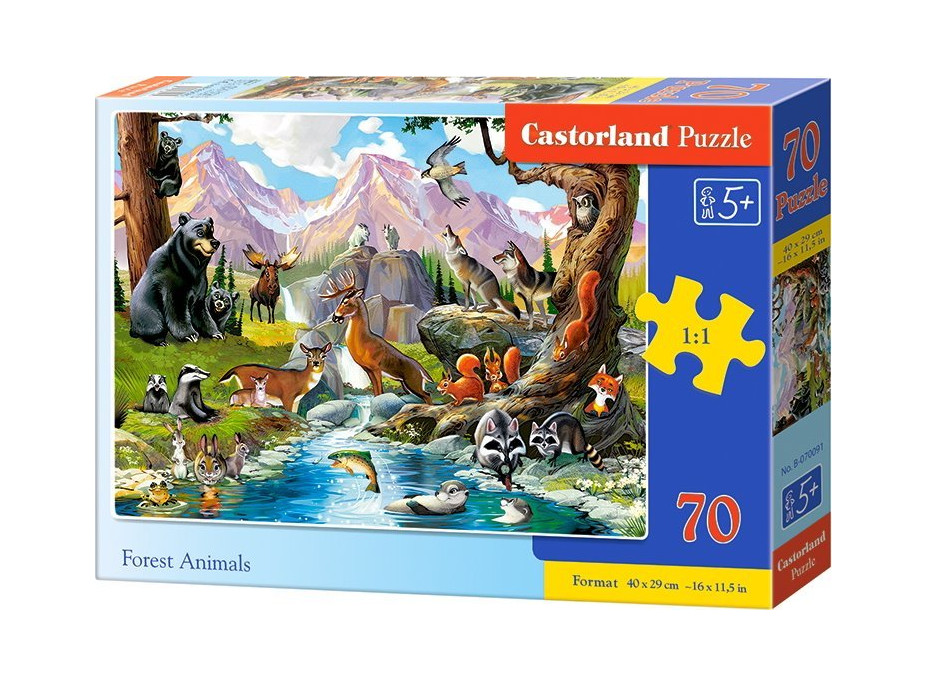 CASTORLAND Puzzle Lesní zvířátka 70 dílků