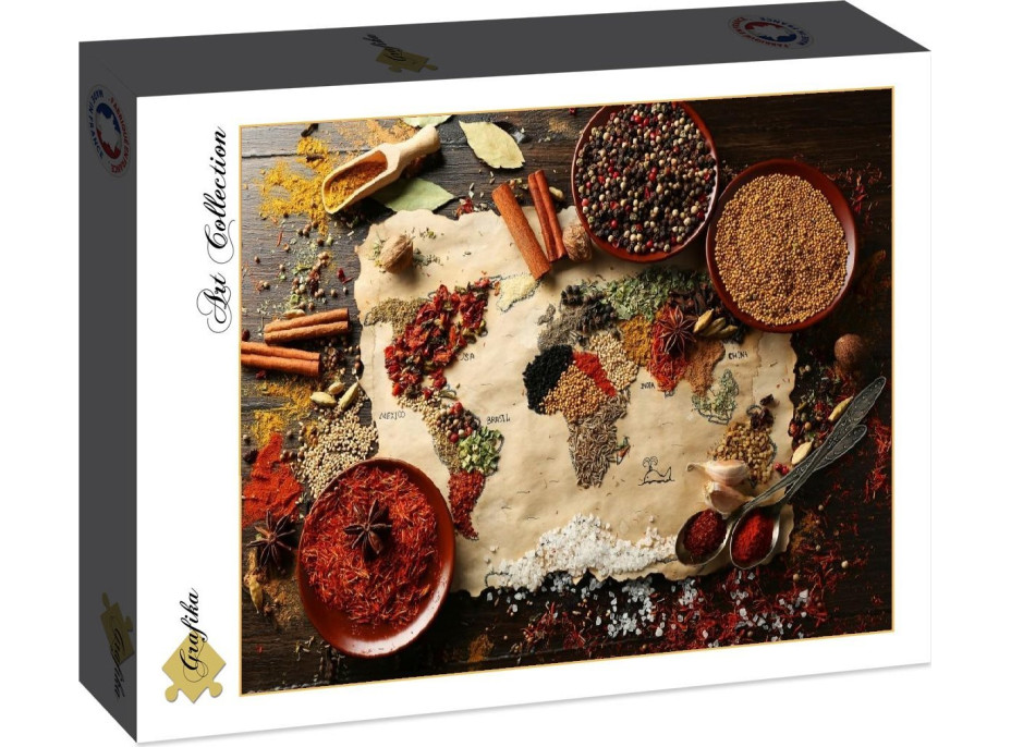 GRAFIKA Puzzle Mapa světa z koření 2000 dílků