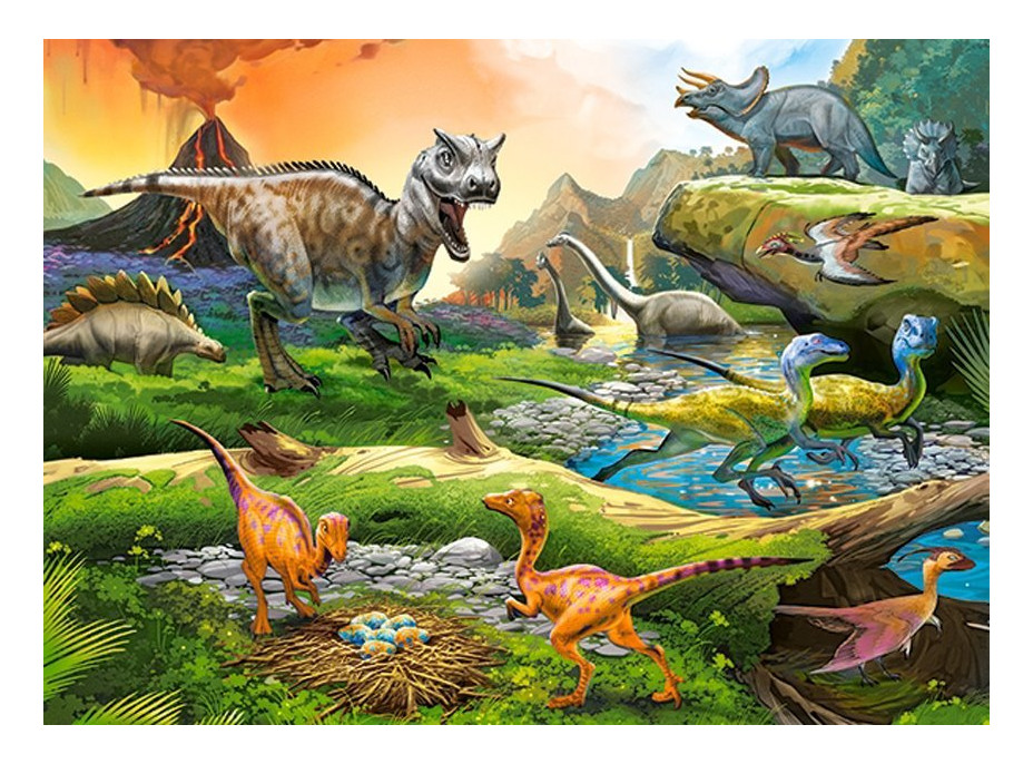 CASTORLAND Puzzle Svět dinosaurů 100 dílků