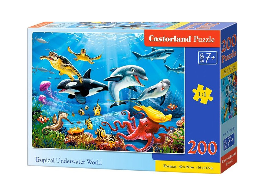 CASTORLAND Puzzle Tropický podvodní svět 200 dílků