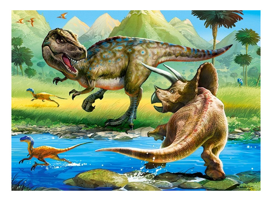 CASTORLAND Puzzle Tyranosaurus vs. Triceratops 70 dílků