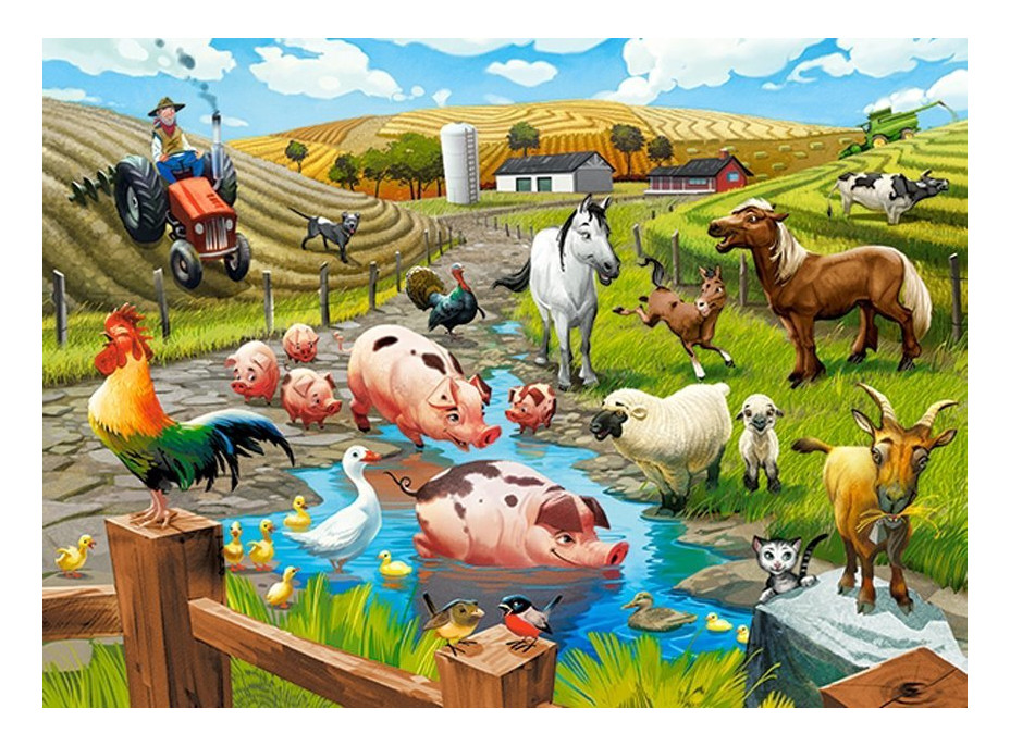 CASTORLAND Puzzle Život na farmě 70 dílků