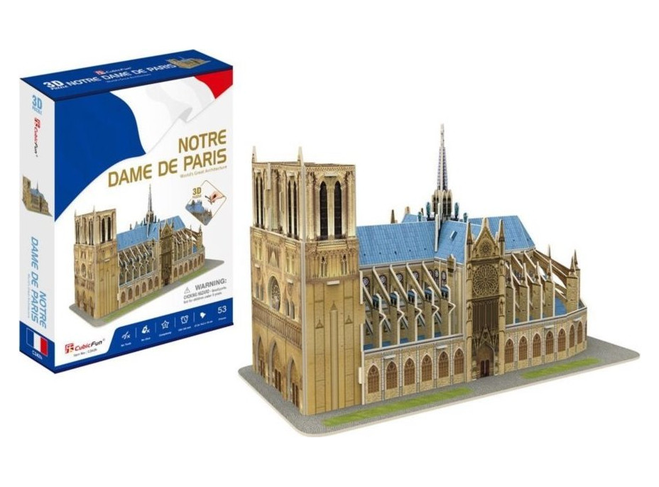 CUBICFUN 3D puzzle Katedrála Notre-Dame 53 dílků