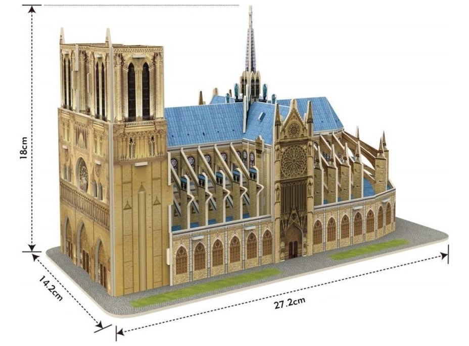 CUBICFUN 3D puzzle Katedrála Notre-Dame 53 dílků