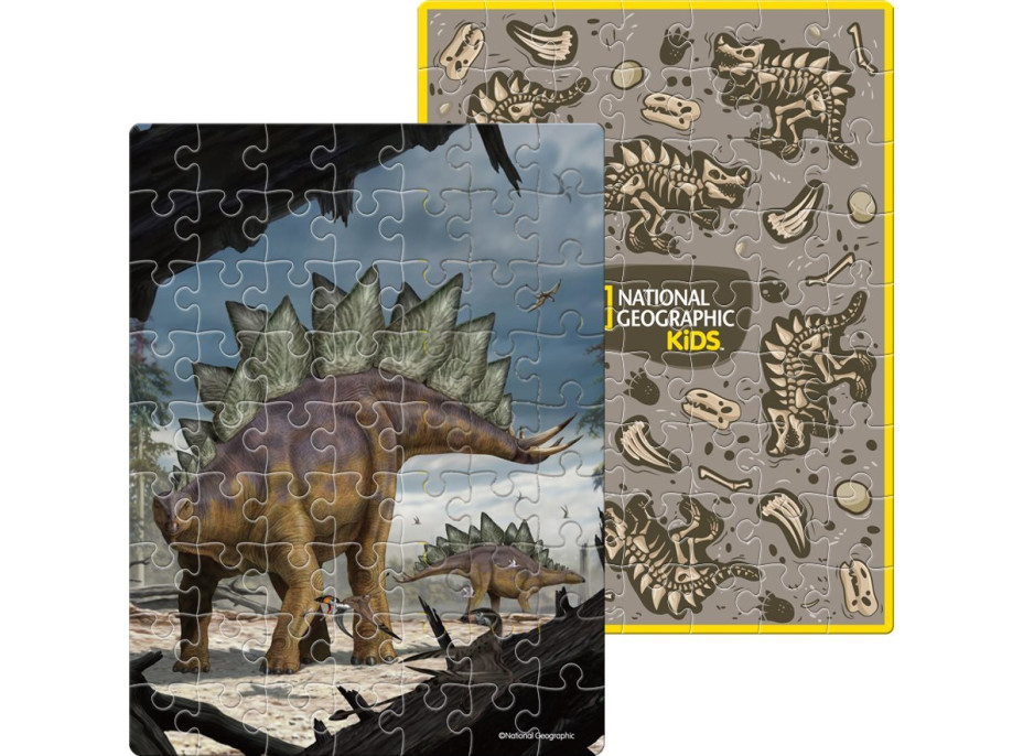 CUBICFUN Oboustranné puzzle ve vejci National Geographic: Stegosaurus 63 dílků