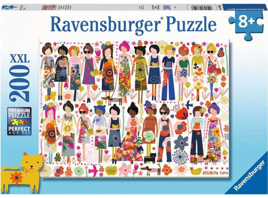 RAVENSBURGER Puzzle Květinové motivy XXL 200 dílků